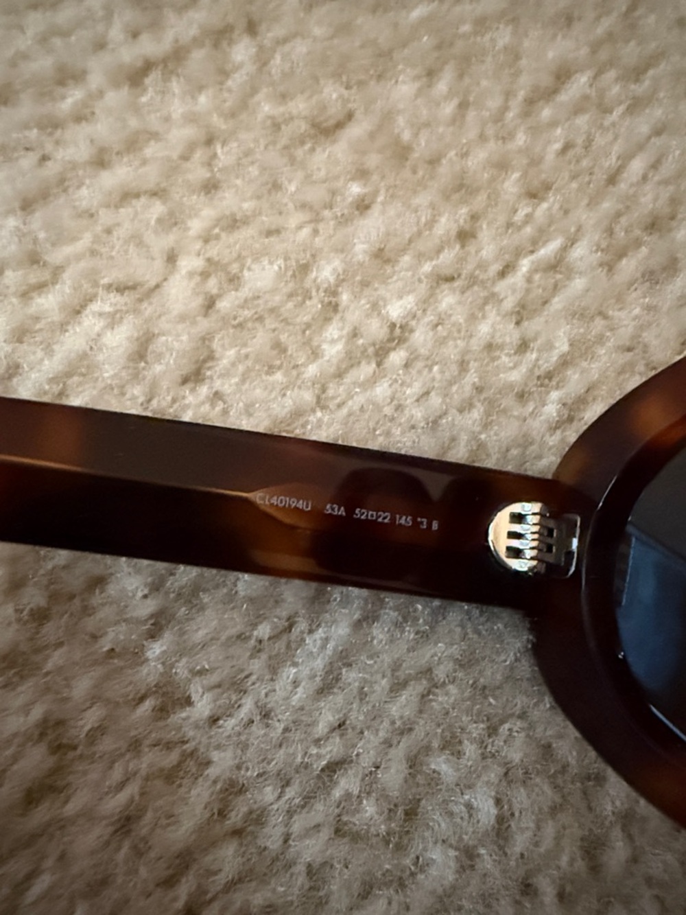 Celine Triomphe CL40194U Oval Sunglasses with Matching Brown Case - Picture 6 of 7